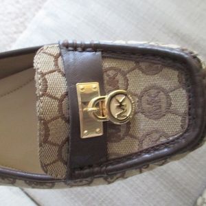 $240 MICHAEL KORS logo HAMILTON  driving moc SHOE